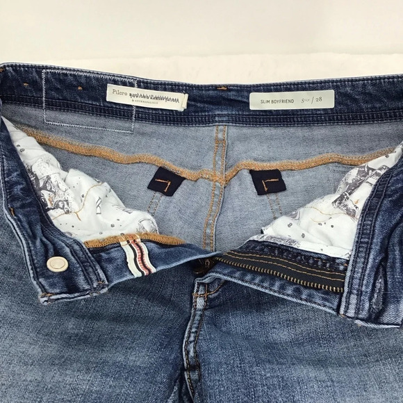 Pilcro By Anthropologie Women’s Slim Boyfriend Patchwork Jeans Size 26 - Picture 7 of 8